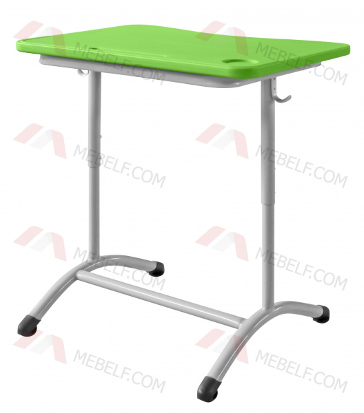 Школьный одноместный стол ШСТ11 с пластиковой столешницей, зеленый