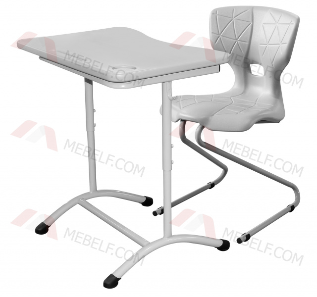 Школьный стол ШСТ11 и стул ШС13, серый