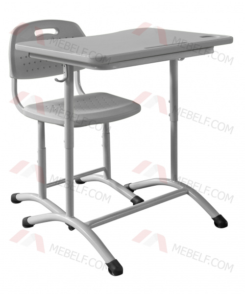 Школьный стол ШСТ11 и стул ШС03, серый