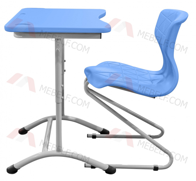 Школьный стол ШСТ11 и стул ШС13, голубой